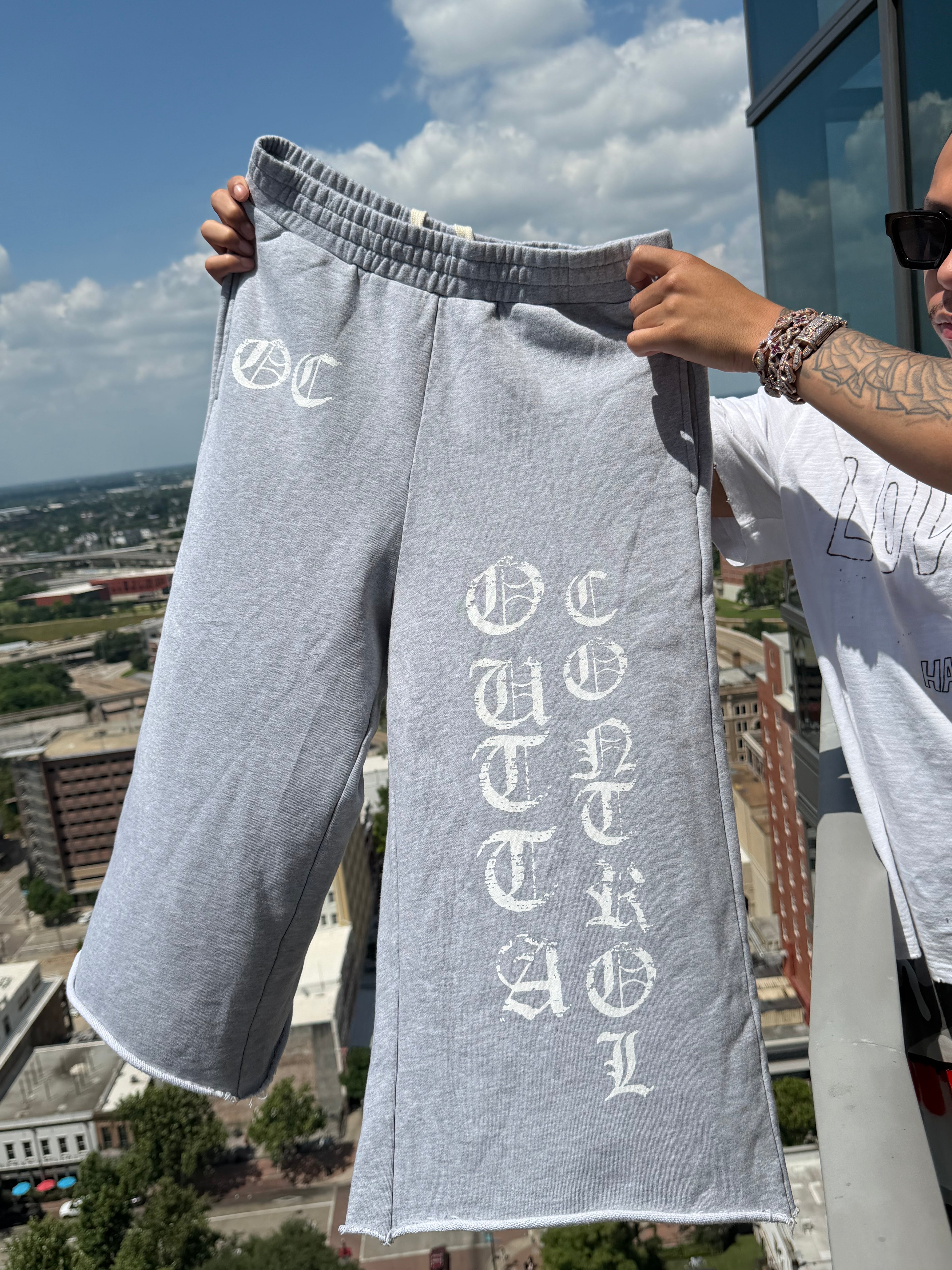 Limited Edition Grey OC Shorts with White Lettering